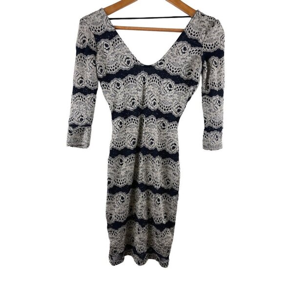 a'gaci Dresses & Skirts - A'GACi Black Gold Mini Cocktail Open Back Dress Women's Size Small